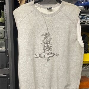 Harley-Davidson Light Gray Sleeveless Top